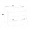 Arco Draw blank hvid lille kommode træ med 4 skuffer skab møbler Rabatter