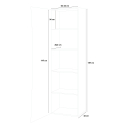 Arco Wardrobe træ garderobeskab blank hvid entremøbel med 5 rum Udvalg