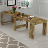 Pratika Wood 90x51-300cm lille moderne træ spisebord med udtræk Valgfri