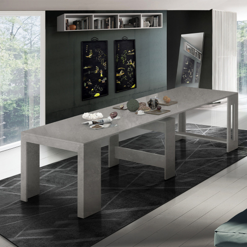 Udtrækkeligt spisebord 90-300x51cm moderne design konsol Pratika Bronx
