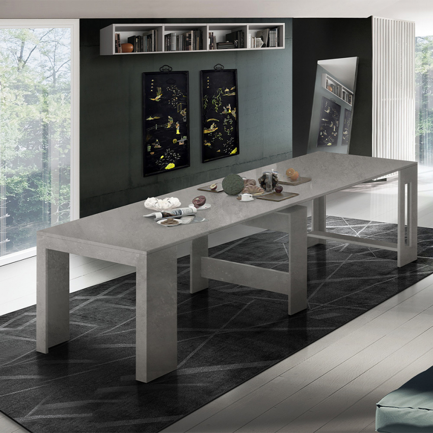 Udtrækkeligt spisebord 90x51-300cm moderne design konsol Pratika Bronx Kampagne