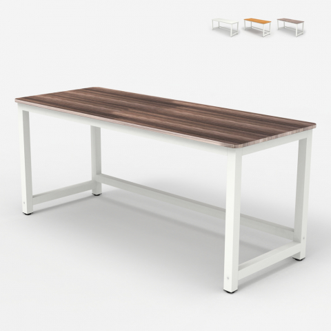 Bridgewhite 160 lille design skrivebord 160x70cm med hvid stel til gaming