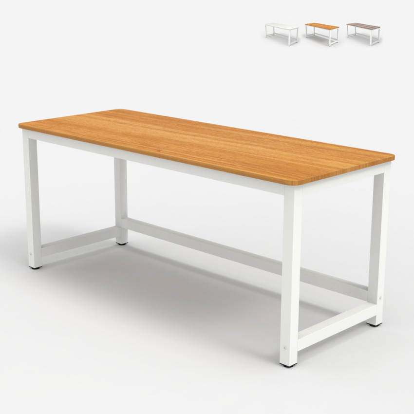 Bridgewhite 160 lille design skrivebord 160x70cm med hvid stel til gaming Mængderabat