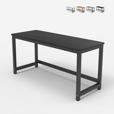 Bridgeblack 120 lille træ skrivebord 120x60cm med sort stel til gaming Kampagne