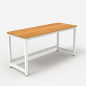 Bridgewhite 120 lille træ skrivebord 120x60cm med hvid stel til gaming Billig
