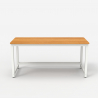 Bridgewhite 120 lille træ skrivebord 120x60cm med hvid stel til gaming 