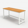 Bridgewhite 120 lille træ skrivebord 120x60cm med hvid stel til gaming 