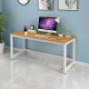 Bridgewhite 120 lille træ skrivebord 120x60cm med hvid stel til gaming Køb
