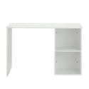 Conti lille hvid træ skrivebord 110x50 cm smal bordplade med to hylder Tilbud