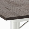 Hustle White cafebord sæt: 4 industrielt farvet stole og 80x80 cm bord Billig