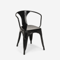Hustle Black cafebord sæt: 4 industrielt farvet stole og 80x80 cm bord 