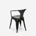 Hustle Black cafebord sæt: 4 industrielt farvet stole og 80x80 cm bord 