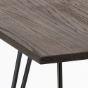 Reims Dark cafebord sæt: 4 industrielt farvet stole og 80x80 cm bord Billig