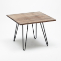 Reims cafebord sæt: 4 industrielt farvet stole og 80x80 cm træ bord Køb