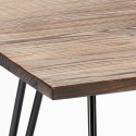 Reims cafebord sæt: 4 industrielt farvet stole og 80x80 cm træ bord Billig