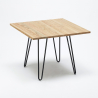 Reims Light cafebord sæt: 4 industrielt farvet stole og 80x80 cm bord Køb