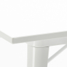 Century White cafebord sæt: 4 industrielt farvet stole og 80x80cm bord Køb