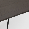 Wismar spisebords sæt: 4 industrielt farvet stole og 120x60 cm bord Billig