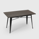 Caster spisebords sæt: 4 industrielt farvet stole og 120x60 cm bord Køb
