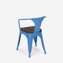 Hustle Wood White cafebord sæt: 4 industrielle stole og 80x80 cm bord 