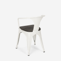 Hustle Wood Black cafebord sæt: 4 industrielle stole og 80x80 cm bord 