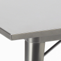 Century Wood cafebord sæt: 4 industrielt farvet stole og 80x80 cm bord 