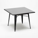 Century Black Top Light spisebord sæt: 4 industriel stole 80x80cm bord Egenskaber