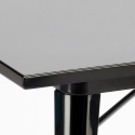 Century Black Top Light spisebord sæt: 4 industriel stole 80x80cm bord Mål