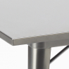 Century Top Light spisebord sæt: 4 industriel stole og 80x80 cm bord Mål