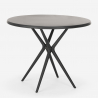 Valet Dark sort havebord møbel sæt: 2 farvede stole og 80 cm rund bord Køb