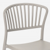 Gianum beige havebord møbel sæt: 2 farvede stole og 80 cm rundt bord 