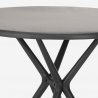 Gianum Dark sort havebord sæt: 2 farvede stole og 80 cm rundt bord Billig