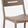 Ipsum beige havebord møbel sæt: 2 farvede stole og 80 cm rundt bord 