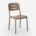 Ipsum beige havebord møbel sæt: 2 farvede stole og 80 cm rundt bord 