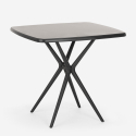 Larum Dark sort havebord sæt 2 farvede stole og 72x72cm firkantet bord 