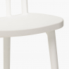 Kento beige havebord møbel sæt: 2 farvede stole og 80 cm rundt bord Mål