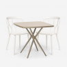 Saiku beige havebord sæt: 2 farvede stole og 72x72 cm firkantet bord Rabatter