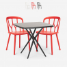 Saiku Dark sort havebord sæt 2 farvede stole og 72x72cm firkantet bord Tilbud