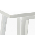 Barbord sæt med 4 farvede barstole og bord 60x60cm Bucket Wood White 