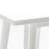 Barbord sæt med 4 farvede barstole og bord 60x60cm Bucket Wood White 