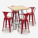 Mason barbord sæt: 4 farvede barstole og 60x60 cm firkantet bord Omkostninger