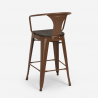 Mason Noix Wood barbord sæt: 4 farvede barstole og 60x60 cm bord 