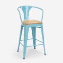 Mason Top Light barbord sæt: 4 farvede barstole og 60x60 cm bord 