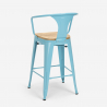 Mason Noix Top Light sæt: 4 farvede barstole og 60x60cm firkantet bord 