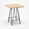 Oudin barbord sæt: 4 børstet effekt barstole og 60x60 cm stål bord Udvalg