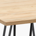 Oudin barbord sæt: 4 børstet effekt barstole og 60x60 cm stål bord Mængderabat