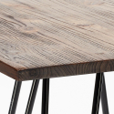 Oudin Noix barbord sæt: 4 børstet effekt barstole og 60x60cm stål bord Mængderabat