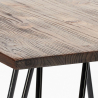 Oudin Noix barbord sæt: 4 børstet effekt barstole og 60x60cm stål bord Mængderabat