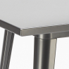 Industrielt barbord sæt med 4 Tolix barstole og højt bord 60x60 cm Buch 