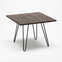Claw Dark spisebords sæt: 4 farvede stole og 80x80 cm firkantet bord 